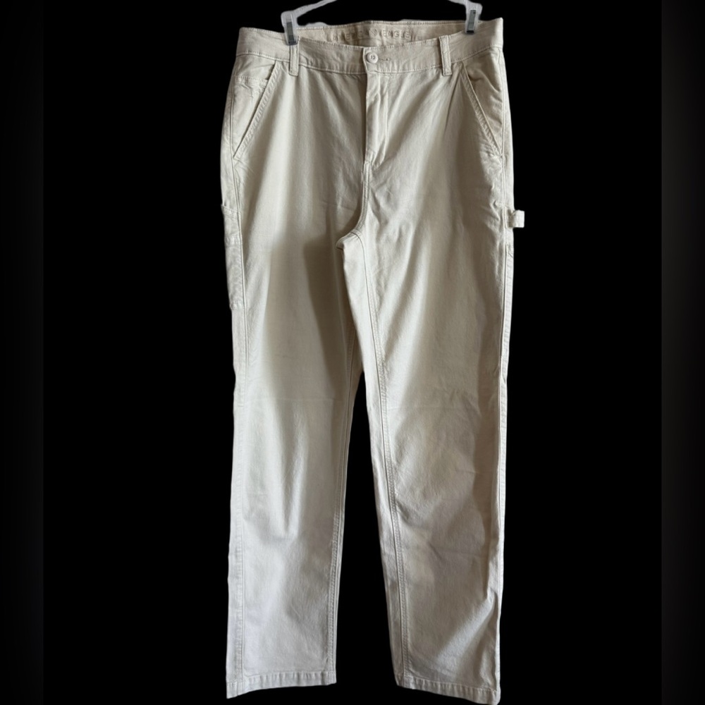 American Eagle Outfitters Cream Cargo Pants